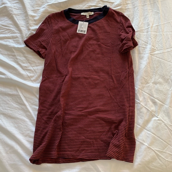 Truly Madly Deeply Red & Navy Striped T-Shirt - Picture 1 of 3